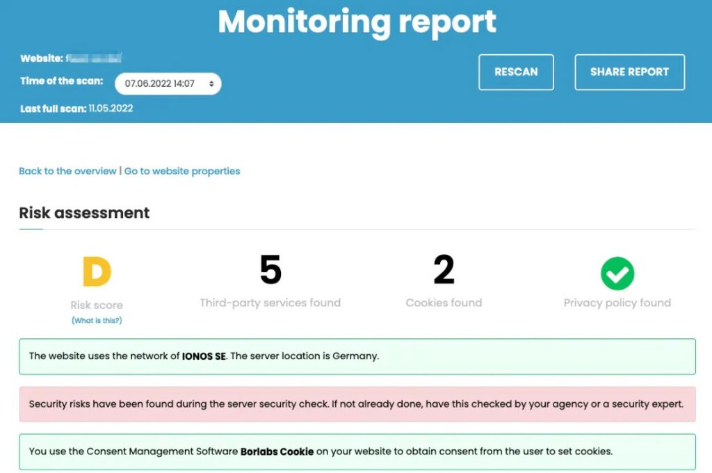 Website-Audit Niehoff-Systemberatung Monitoring Report